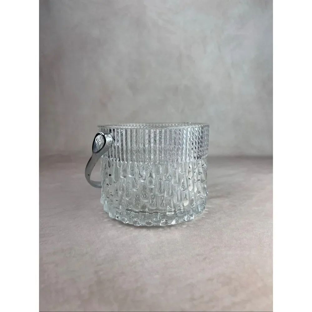Vintage Mini Ice Bucket MCM Teleflora Crystal Mod